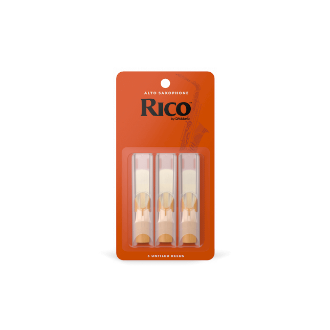 Rico by D'Addario Alto Sax Reeds, Strength 2.5, 3-pack