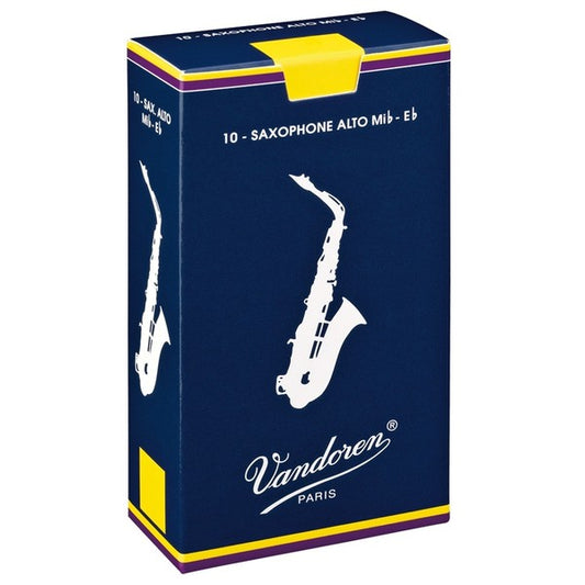 Vandoren Traditional Alto Saxophone, Pack of 10 - Strength 1.5