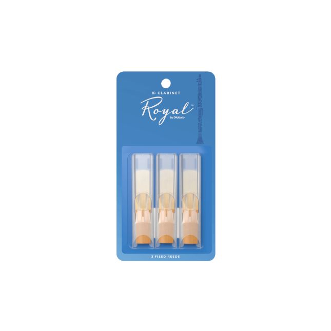Rico Royal by D'Addario Bb Clarinet Reeds, Strength 1.5, 3-pack