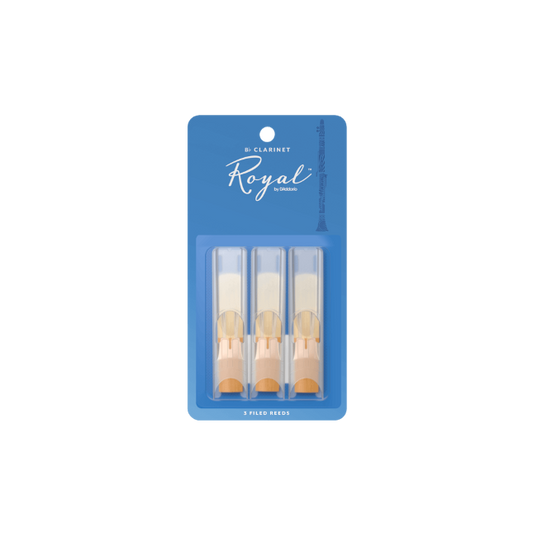 Rico Royal by D'Addario Bb Clarinet Reeds, Strength 3, 3-pack