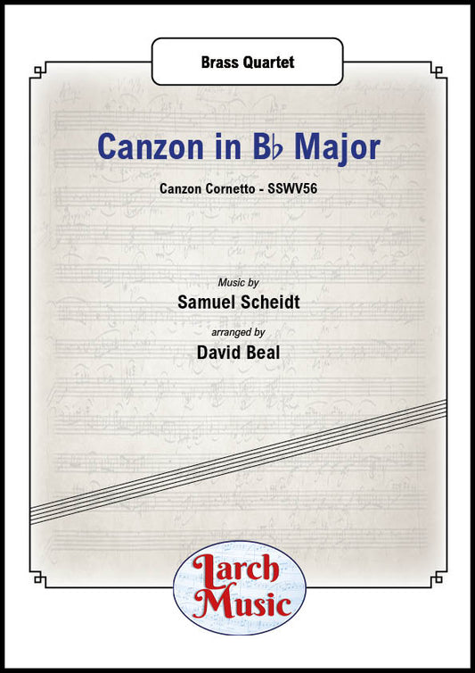 Canzon in Bb Major - Brass Quartet Full Score & Parts - LM295