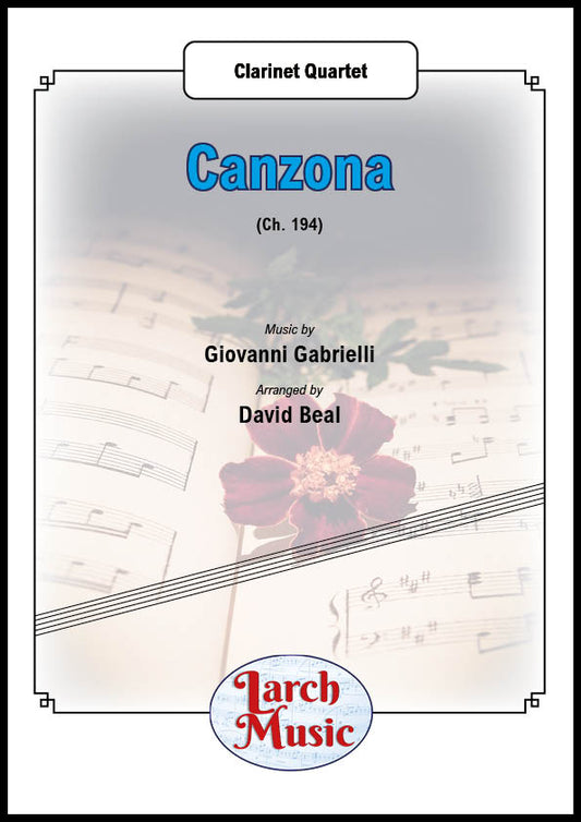 Canzona (Ch. 194) - Clarinet Quartet - LM471