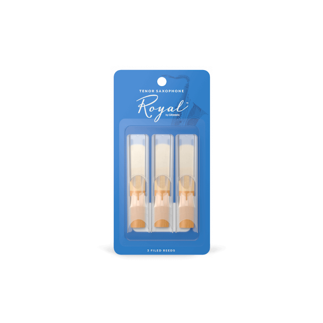 Rico Royal by D'Addario Tenor Saxophone Reeds, Strength 3, 3-pack
