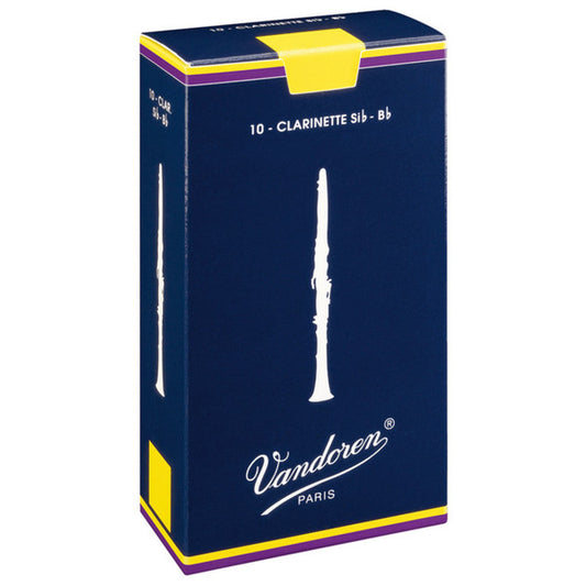 Vandoren Traditional Bb Clarinet, Pack of 10 - Strength 1.5