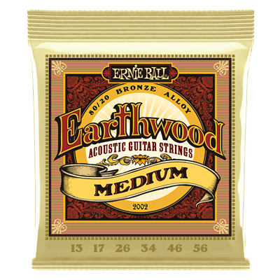 Ernie Ball Earthwood 2002 80/20 Bronze Medium Set 13-56