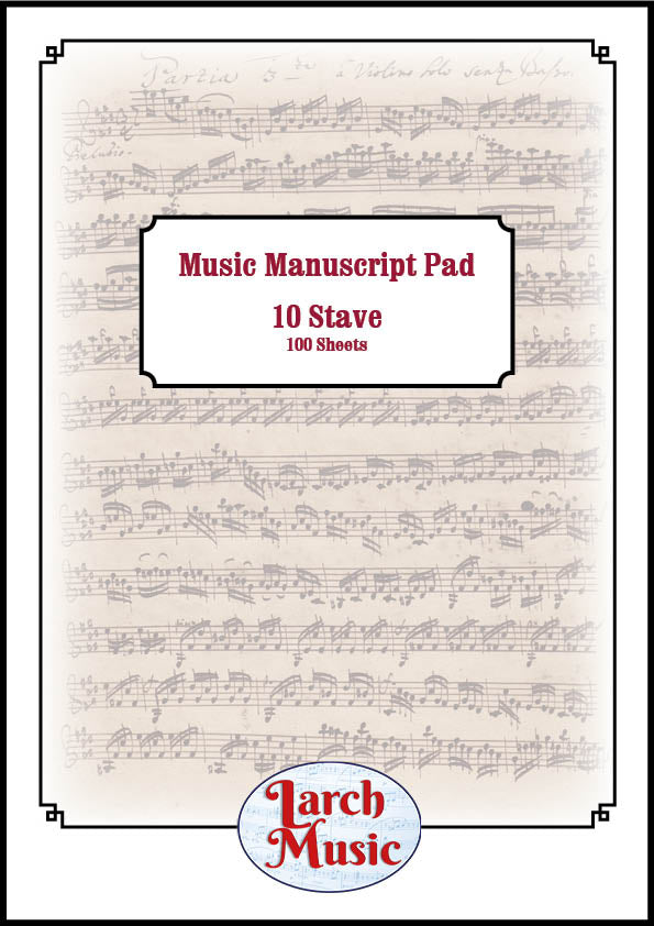 A4 Music Manuscript Paper - 10 Single Stave - 100 Sheets